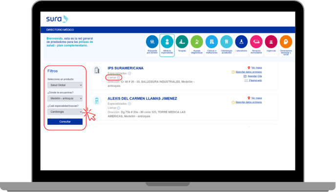 Paso 2 navegador ¿CÓMO SOLICITAR CITAS CON ESPECIALISTAS
