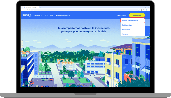 Paso inico de sesión sura sucursal personas